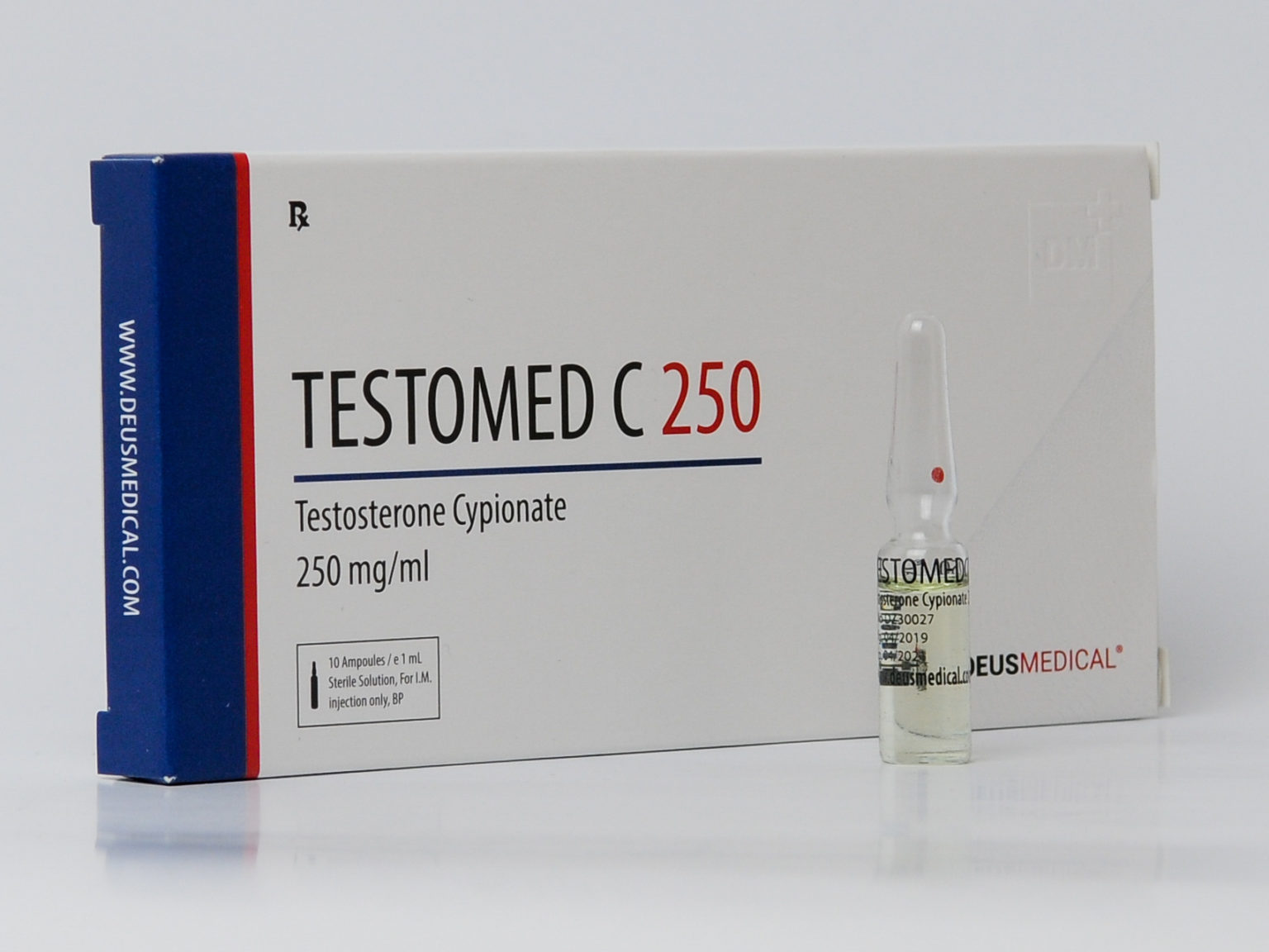 TESTOMED C 250, Testosterone Cypionate, 250mg/ml, 1ml/amp, 10amp/box Steroids24h Injectables
